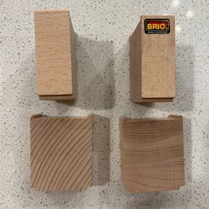 VTG BRIO 33355 Bridge Train Track Supports Wooden Railway Made In Sweden 4 Piece